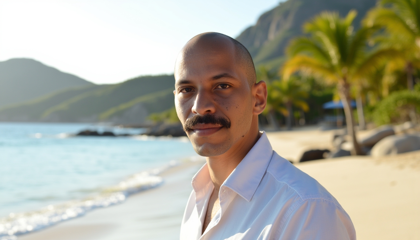 anderson-satori-praia-sorrindo-nomadismo-digital
